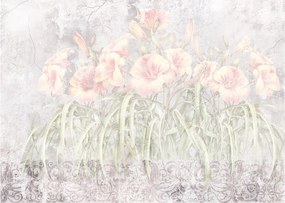 Obraz na szkle - Freska lilii (70x50 cm)
