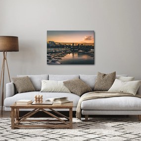 Obraz - miasto portowe (70x50 cm)