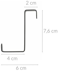 Haczyki na drzwi, zestaw czterech sztuk, metalowe, WENKO