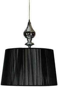 Czarna lampa wisząca z nitkowym abażurem - 24X połysk V160 F3-H10