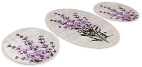 Fioletowo-beżowe dywaniki łazienkowe zestaw 3 szt. 60x100 cm Lavender – Foutastic