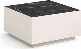 Nowoczesny stolik do salonu Sorenio z laminowanym blatem i metalową konstrukcją