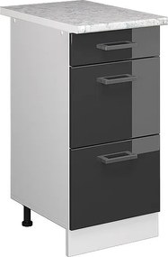 Szafka dolna do kuchni antracyt wysoki połysk 40x60x81.6 r-line