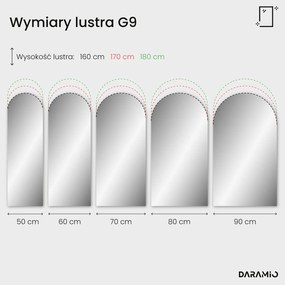 Nietypowe lustro z oświetleniem LED G9