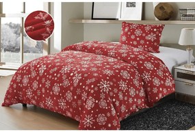 PrzytulneMieszkanie.pl PrzytulneMieszkanie.pl Pościel z mikropluszu SNOWFALL VELVET czerwona Rozmiar pościeli: 70 x 90 cm | 140 x 200 cm