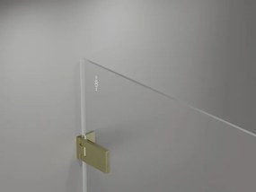 Mexen Lunar-F drzwi prysznicowe składane lewe 125 cm, transparent, złote szczotkowane - 836S-125-050-55-00-L