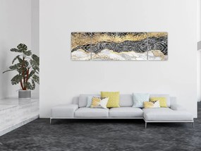 Obraz - Mandala w marmurze (170x50 cm)