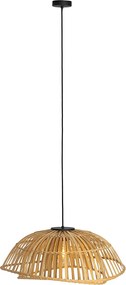 Orientalna lampa wisząca czarna z naturalnym bambusem 62 cm - Pua