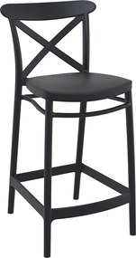 Plastikowy hoker z oparciem Cross Bar 65 do domu i baru