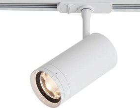 Nowoczesny reflektor biały do systemu szynowego 1-fazowego z diodą LED, obrotowy i przechylny - Iconic Zoom