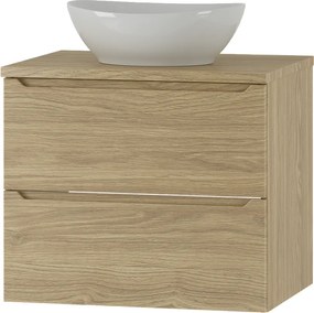 Zestaw do Łazienki 60cm Szafka z Blatem Umywalka Dąb Olejowany Etna