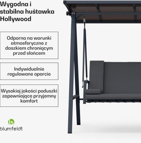 Blumfeldt LuxeLounge Huśtawka ogrodowa w stylu Hollywood