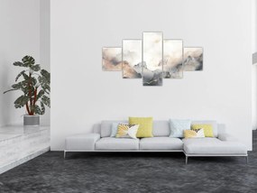Obraz - Górska abstrakcja z teksturą marmuru (125x70 cm)