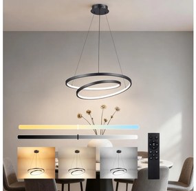 Brilagi-LED ściemnialny żyrandol na lince TWISTER LED/48W/230V śr. 50 cm czarny +pilot