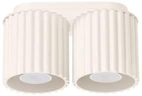 Plafon dwupunktowy AURA 2 beżowy GU10 ryflowany  SOLLUX  LIGHTING
