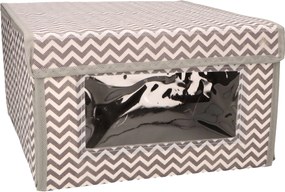 Organizer tekstylny Zygzak z oknem 34x29x19 cm pudełko do biura domu szafy