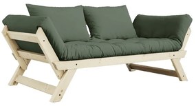 Sofa rozkładana z zielonym obiciem Karup Design Bebop Natural/Olive Green