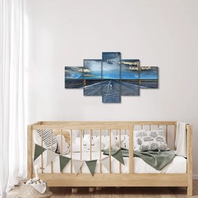 Obraz drogi podczas burzy (125x70 cm)
