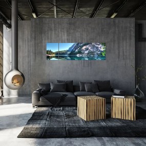 Obraz wysokogórskiego jeziora (170x50 cm)
