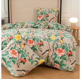 PrzytulneMieszkanie.pl PrzytulneMieszkanie.pl Pościel z mikropluszu PETALIA beżowa Rozmiar pościeli: 70 x 80 cm | 140 x 200 cm