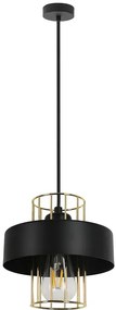 Czarna metalowa lampa wisząca w stylu loft - A239-Amla