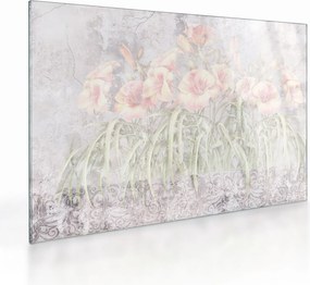 Obraz na szkle - Freska lilii (70x50 cm)