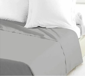 Płaska Prześcieradło 100% Bawełna 240x300 cm Jasnoszary OEKO-TEX Pralne w Pralce