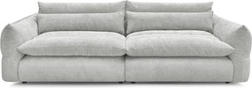 Jasnoszara sofa z tkaniny szenilowej 276 cm Neil – Bobochic Paris