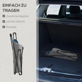 Outsunny Krzesło campingowe Składane Lekka rama stalowa Antypoślizgowe nogi Niebieski 88x74x84 cm Wygodne i stabilne | Aosom PL