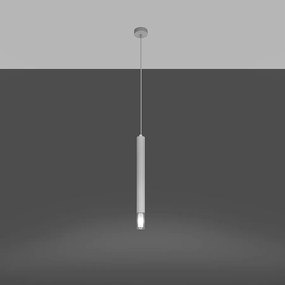 Lampy wiszące nowoczesny Eclim, stal/szkło - 1 źródło światła 3000K - L.8 x H.120 cm - biały