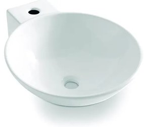 Bathco 0028 - Umywalka nablatowa BAYONA 42x50,5 cm porcelana/biała