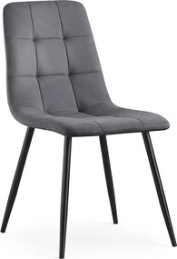 Zestaw 4 nowoczesnych krzeseł grafitowych S2-N79