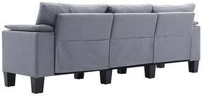 Trzyosobowa ekskluzywna jasnoszara sofa - Ekilore 3Q