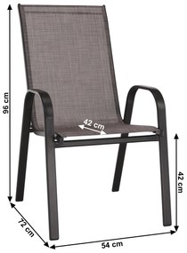 PROMOCJA Brązowe krzesło sztaplowane ALDERA II. jakość