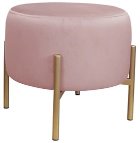 Pufa OLA LOFT ławka podnóżek metal złota MG58