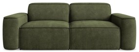Zielona sofa z tkaniny szenilowej 204 cm Omao – Makamii
