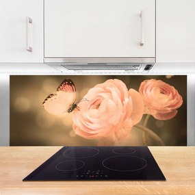 Panel Szklany Motyl W Ogrodzie Różanym