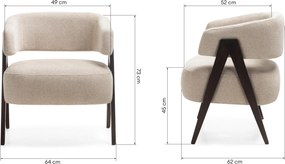 Promocja Beżowy designerski fotel MIZU II. jakość