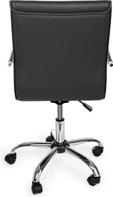 Ciemnoszare krzesło biurowe z imitacji skóry Perth – Yes Everyday