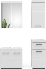 Zestaw mebli łazienkowych biały 60x34x56 luna