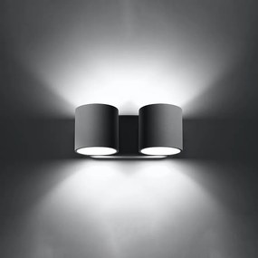 Kinkiety nowoczesny Celeris, aluminium - 2 źródło światła 3000K - L.26 x H.10 cm - szary