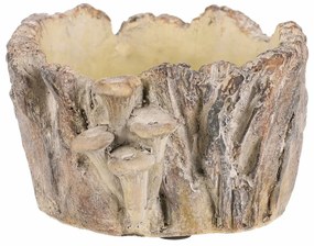 Obudowa betonowa - pień z grzybami, 18 x 14 x 9 cm, 18 cm