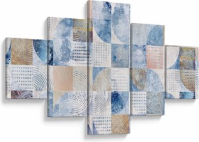Obraz - Geometryczne kształty na ścianie (125x70 cm)