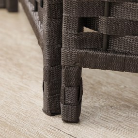 HOMCOM 6-częściowy parawan, składana osłona, ścianka działowa do salonu, sypialni, biura domowego, Brązowy