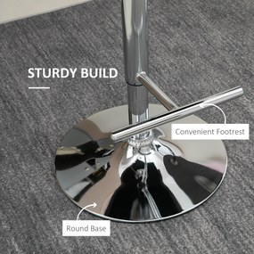 HOMCOM Zestaw 2 taboretów barowych regulowana wysokość obrotowe siedzisko stylowe i wygodne szare | Aosom PL