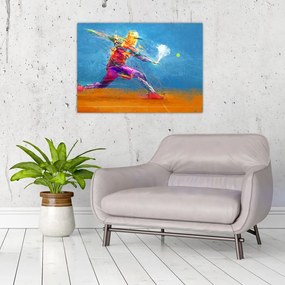 Obraz - Malowany tenisista (70x50 cm)