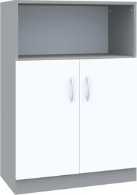 Dwudrzwiowa szafka biurowa na klucz Simple z półką, 80x40x120,5 cm, index 80-3P-2F2