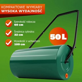 Wałek do trawnika FARMER, 57cm, zielona Jurhan