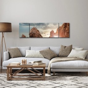 Obraz - Zachód słońca nad klifami (170x50 cm)