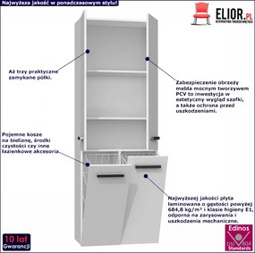 Szafka łazienkowa Kemi 4X - biała